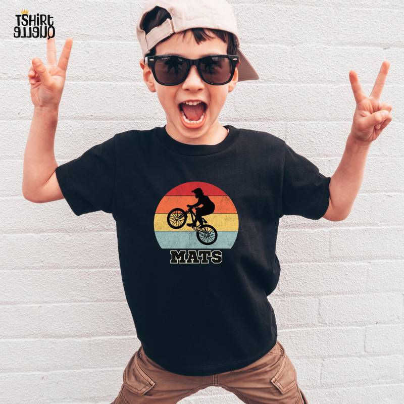 Mountainbike Shirt Kinder Oder Sweatshirt - Personalisiert Mit Name Und Zahl Mtb Fahrrad Geburtstagsshirt 7 8 9 10 11 12 13 14 von TShirtQuelle