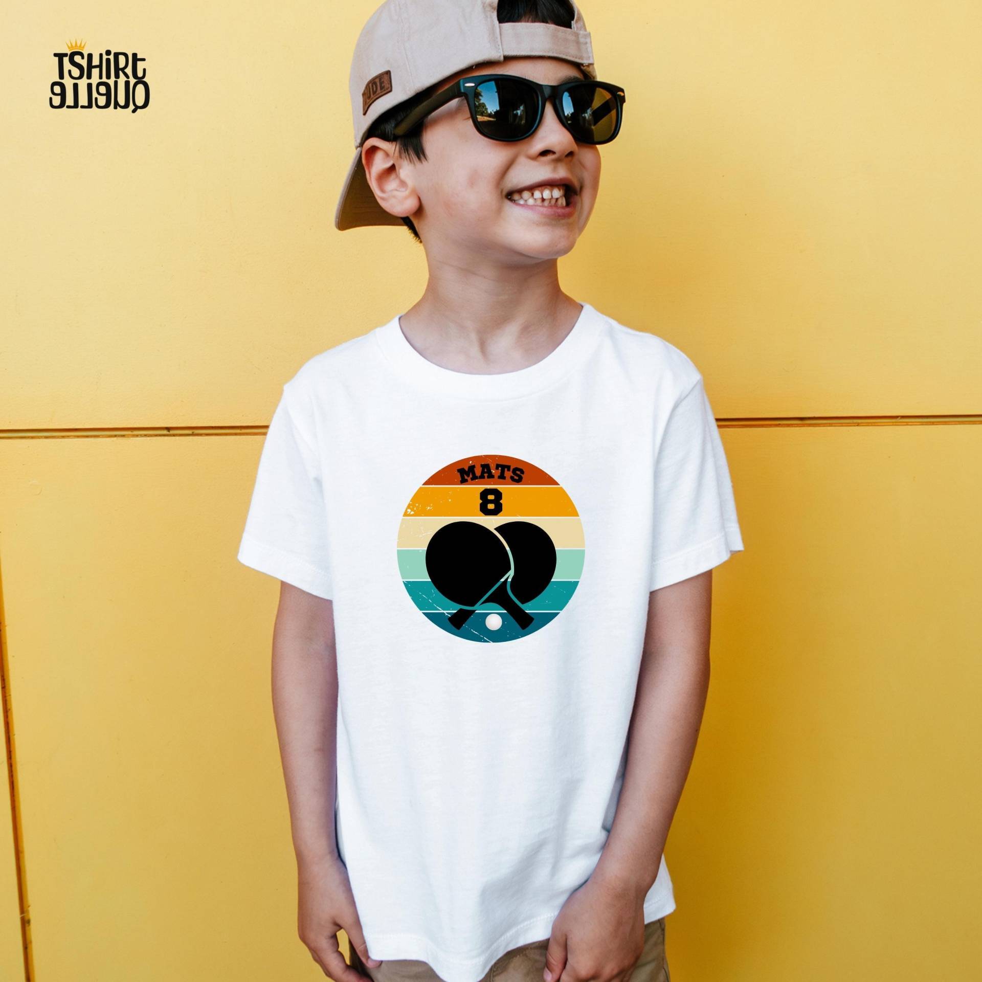 Tischtennis T-Shirt Oder Sweatshirt Für Kinder - Personalisiert Mit Name Und Zahl Spieler Geburtstagsshirt 5 6 7 8 9 10 von TShirtQuelle