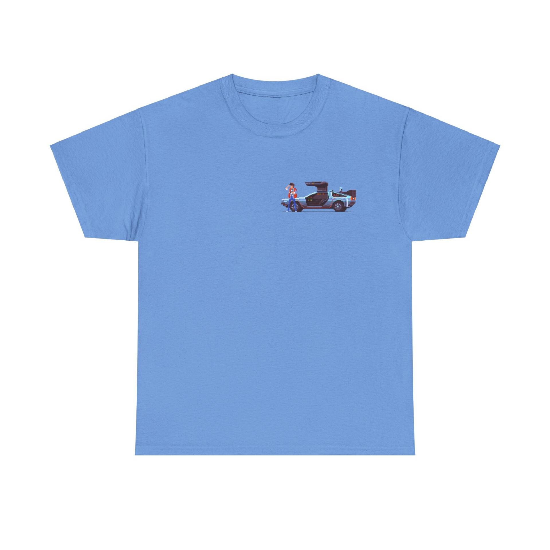 Time Machine | Unisex Heavy Cotton T-Shirt Back To The Future Style Birthday Gift 8 Bit Retro Pixelated von TShirtsAusBerlin