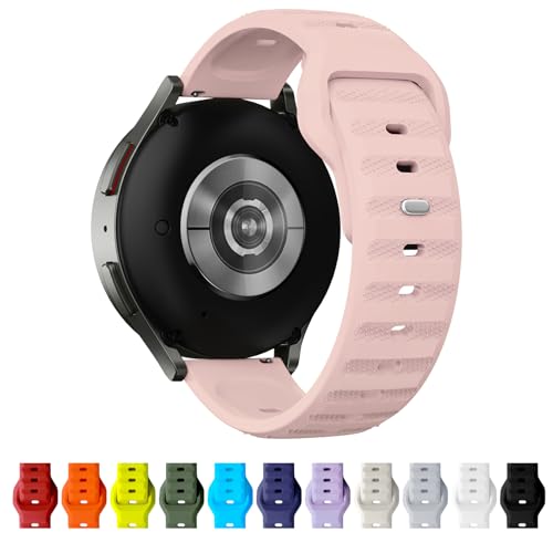TStrap 12 Farben Uhrenarmband 22mm Silikon, Smartwatch Sport Ersatzarmband Sandrosa für Herren Damen, mit Verstellbare Schließe TStrap 12 Farben Uhrenarmband 22mm Silikon, Smartwatch Sport Ersatzarmband Sandrosa für Herren Damen, mit Verstellbare Schließe von TStrap