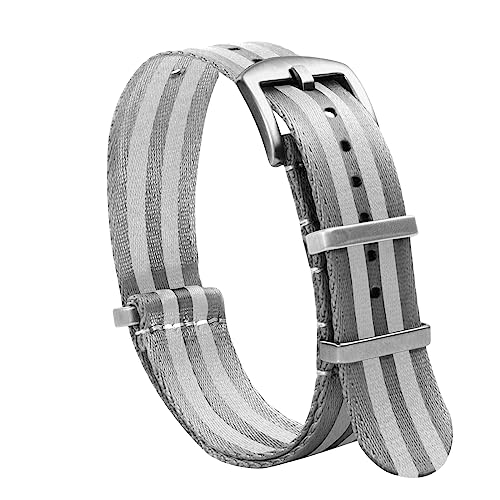 TStrap NATO Uhrenarmband 22mm Nylon - Dunkelgrau Armband Uhren für Herren Damen Ersatz - Weich Schnellwechsel Uhrband Ersatzarmband Uhr - 18mm 20mm 22mm 24mm von TStrap