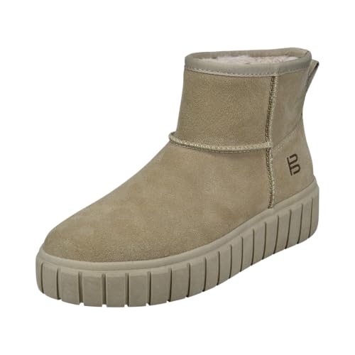 TT bagatt Damen Klassische Stiefel, Frauen Stiefel Warmfutter, Warm gefüttert,uebergangsschuhe,langschaftstiefel,Slip-ons,beige (5200),40 EU/EU UK von TT bagatt