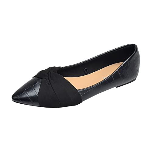 Ballerinas Damen I Lackschuhe Damen I Pumps I Pumps Damen I Ballerinas I Damenschuhe I Lackschuhe Damen Klassische Pumps Balerinaschuhe Slip On Bequeme Frauen Ballet Elegant Schuhe (Black, 39) von TT-