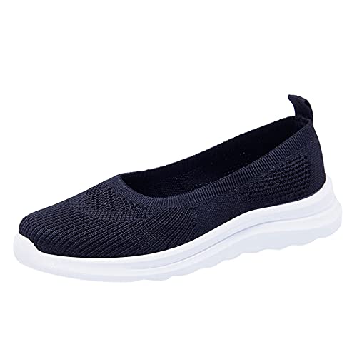 Damen Sportschuhe Slippers Mesh Atmungsaktiv Sneaker Espadrilles Running Casual Outdoor Indoor Shoes Slippers Halbschuhe Flache Schuhe Freizeitschuhe Women Laufschuhe Straßenlaufschuhe (Schwarz, 37) von TT-