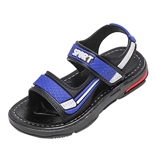 Jungen Madchen Trekking Wandern Schuhe Outdoor Sport Schuhe Kinder Sandalen Sandalette Kinderschuhe Sommer Outdoor Offene Schuhe Lauflernschuhe Karneval Verkleidung Party (Blau, 25) von TT-