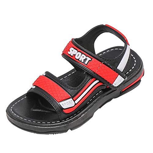 Jungen Madchen Trekking Wandern Schuhe Outdoor Sport Schuhe Kinder Sandalen Sandalette Kinderschuhe Sommer Outdoor Offene Schuhe Lauflernschuhe Karneval Verkleidung Party (Rot, 24) von TT-