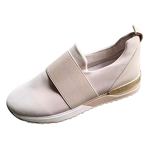 Slip-on Sneaker Slipper Damen Schuhe Damen Beiläufige Sportschuhe Atmungsaktive Schuhen Sommer Herbst Turnschuhe Laufschuhe Sportschuhe Freizeitschuhe Straßenlaufschuhe (Rosa, 37) von TT-