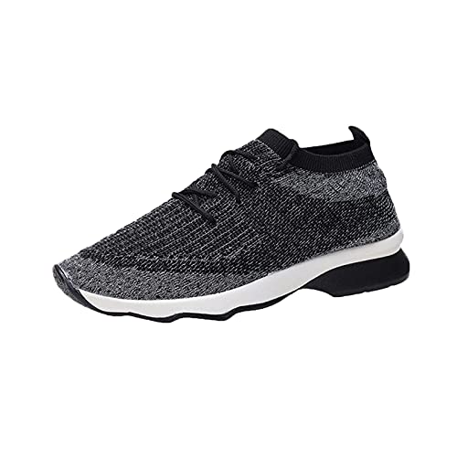 Slip-on Turnschuhe Sport Leisure Damen Laufschuhe Atmungsaktiv Sportschuhe Sneaker Schuhe Straßenlaufschuhe Freizeitschuhe für Outdoor Fitness Sporthalle Leichtgewichts Walkingschuhe (Schwarz, 41) von TT-