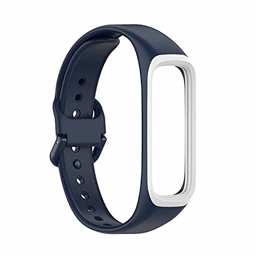Sportarmband kompatibel mit Samsung Galaxy Fit SM-R22 Release Replacement Silicone Band Wristband Straps - Armband Silikon Fitnesstracker Ersatzband Uhrenarmband 95 + 113mm (E) von TT-