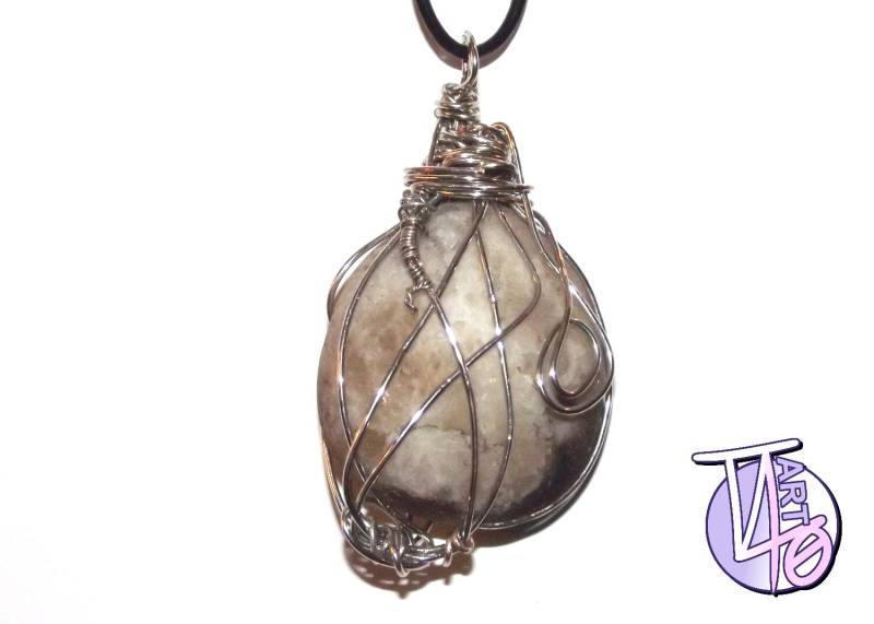 Große Draht Umwickelt Quarzanhänger von TT40Art