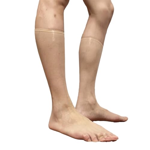 TTAO Herren Glänzend Strümpfe Halterlose Nylonstrümpfe Overknee Socken Kniestrümpfe Nylon Elastisch Stocking Lange Socken Sexy Dessous Dunkler Akt D Einheitsgröße von TTAO