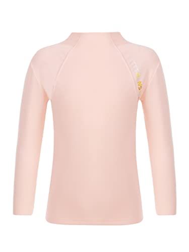 TTAO Kinder Mädchen Thermo Unterhemd Kleinkinder Langarm Thermoshirt Pullover Tops Oberteil Briefdruck Thermounterwäsche Rosa 98-104 von TTAO