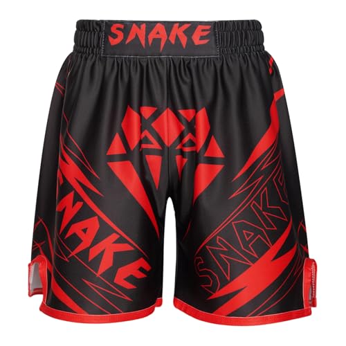 TTAO Muay Thai Kurze Hose Jungen Thaiboxen Shorts MMA Kampf Kickboxen Shorts Boxershorts Sportliche Shorts Trunks Trainingsshorts Typ K 158-164 von TTAO