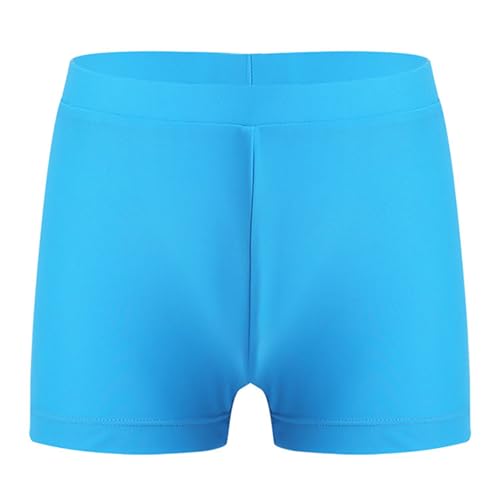 TTAO Schwimmbekleidung Mädchen Badehose Kinder Badeshorts Shorts UV-Schutz Schwimmhose Yoga Tanz Sport Kurze Hosen Hellblau 122-128 von TTAO