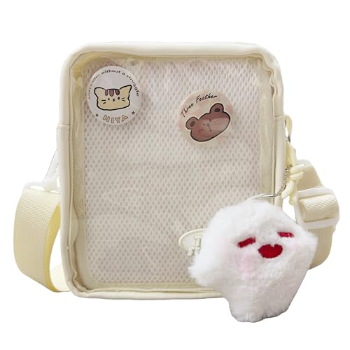 TTCAYU Ita Bag Crossbody mit Einsatz Kleines Display Kawaii Pin Trading Geldbörse mit 2 zufälligen Pin und Anhänger für Anime, Beige-small Itabag, Kawaii TTCAYU Ita Bag Crossbody mit Einsatz Kleines Display Kawaii Pin Trading Geldbörse mit 2 zufälligen Pin und Anhänger für Anime, Beige-small Itabag, Kawaii von TTCAYU