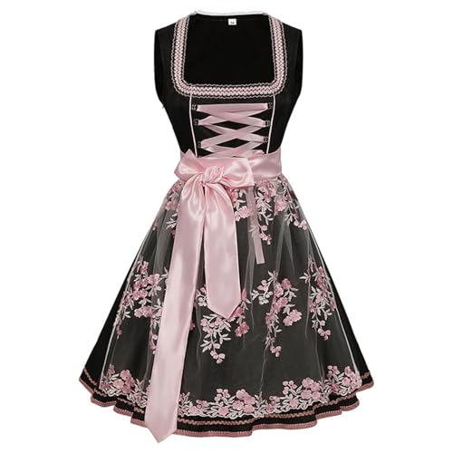 Dirndl Damen Midi Set 3 Teilig Dirndelkleider mit Bluse Trachtenmieder Dirndlschürzen Trachtenkleid Elegant Dirndl Günstig Oktoberfest Kleidung Trachtenmode Trachtenrock Mittelalter Kleid Dirndl Damen Midi Set 3 Teilig Dirndelkleider mit Bluse Trachtenmieder Dirndlschürzen Trachtenkleid Elegant Dirndl Günstig Oktoberfest Kleidung Trachtenmode Trachtenrock Mittelalter Kleid von TTFDJG