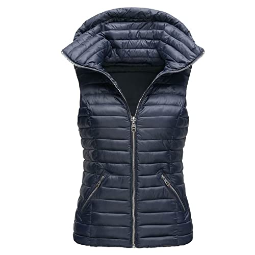 Lange Steppweste Damen Mit Kapuze Übergangsjacke Damen Angebote Ärmellose Weste Damen Elegant Damen-Jacken Frühjahr Steppmantel Lang Damen Lange Weste Damen Herbst Kurze Jacke Damen Blau XXL Lange Steppweste Damen Mit Kapuze Übergangsjacke Damen Angebote Ärmellose Weste Damen Elegant Damen-Jacken Frühjahr Steppmantel Lang Damen Lange Weste Damen Herbst Kurze Jacke Damen Blau XXL von TTFDJG
