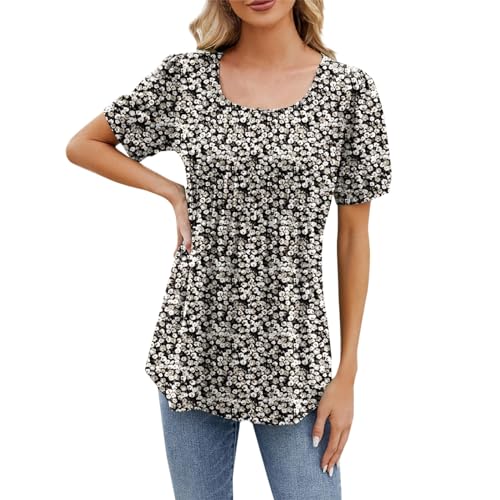 Sommer Tunika Damen Blusenshirt Damen Kurzarm Shirts Damen Sommer Oberteile Damen Sommer Elegant Bluse Damen Elegant Festlich Kurzarm Festliche Blusen Damen Sommer XXL Sommer Tunika Damen Blusenshirt Damen Kurzarm Shirts Damen Sommer Oberteile Damen Sommer Elegant Bluse Damen Elegant Festlich Kurzarm Festliche Blusen Damen Sommer XXL von TTFDJG