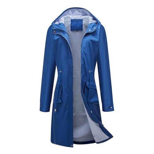 Sommermantel Damen Leicht Lang Übergangsmantel Damen Frühling Wind Breaker Regenjacke Wandern Damen Wasserdichte Jacke Damen Regenmantel Jacke Damen Regenjacke Atmungsaktiv Damen Blau XL Sommermantel Damen Leicht Lang Übergangsmantel Damen Frühling Wind Breaker Regenjacke Wandern Damen Wasserdichte Jacke Damen Regenmantel Jacke Damen Regenjacke Atmungsaktiv Damen Blau XL von TTFDJG