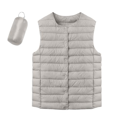 TTFDJG Ärmellose Steppweste Damen Kurz Übergangsjacke Damen Frühling Lang Damenwesten Ärmellos Herbst Frühlingsmantel Steppjacke Damen Herbst Long Weste Damen Winterjacken Für Damen Lang Grau 4XL TTFDJG Ärmellose Steppweste Damen Kurz Übergangsjacke Damen Frühling Lang Damenwesten Ärmellos Herbst Frühlingsmantel Steppjacke Damen Herbst Long Weste Damen Winterjacken Für Damen Lang Grau 4XL von TTFDJG