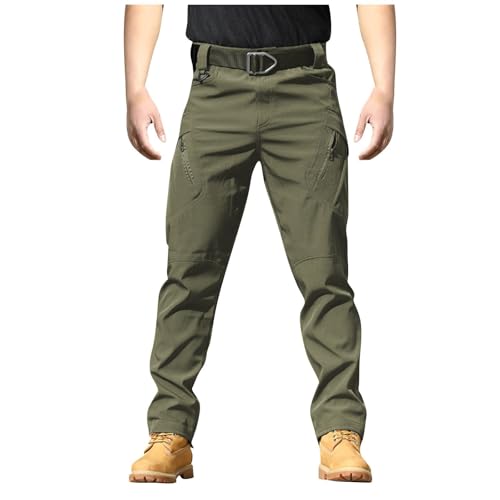 TTFDJG Arbeitshosen Männer Stretch Cargohose Herren Outdoor Wanderhose Herren Wasserdicht Trekkinghose Sommer Leicht Chino Hose Regular Fit Freizeithose Lang Outdoorhose Cargo Track Pants von TTFDJG