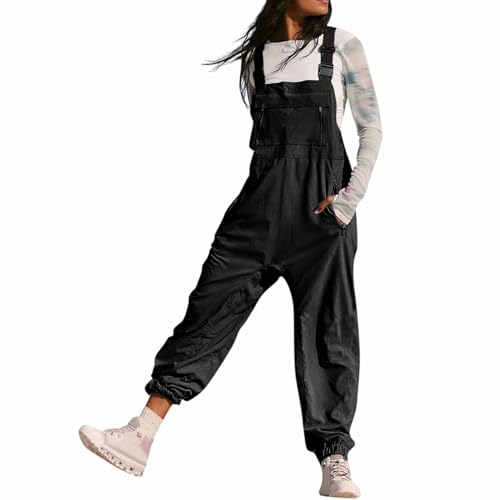 TTFDJG Arbeitskleidung Latzhose Damen Jumpsuit Mit Trägern Damen Latzhose Damen Baggy Damen Freizeithose Sommer Overall Damen Sommer Lang Sommerhose Weites Bein Damen Romper Damen Lang Schwarz XL TTFDJG Arbeitskleidung Latzhose Damen Jumpsuit Mit Trägern Damen Latzhose Damen Baggy Damen Freizeithose Sommer Overall Damen Sommer Lang Sommerhose Weites Bein Damen Romper Damen Lang Schwarz XL von TTFDJG
