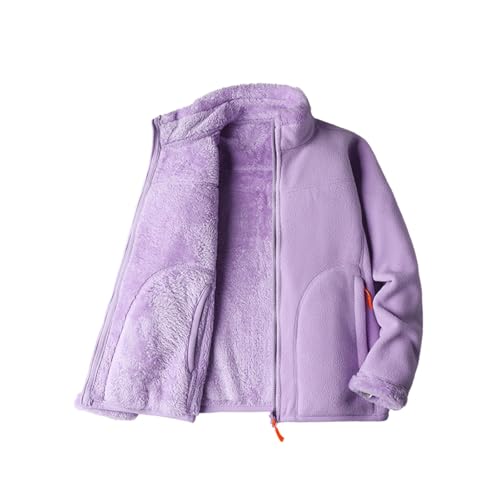TTFDJG Damen Fleecejacke Ohne Kapuze, Winterjacke Große Größen, Teddy Fleece, Wollmantel, Plüsch Jacke, Strickjacke Winter Warm Lila M TTFDJG Damen Fleecejacke Ohne Kapuze, Winterjacke Große Größen, Teddy Fleece, Wollmantel, Plüsch Jacke, Strickjacke Winter Warm Lila M von TTFDJG
