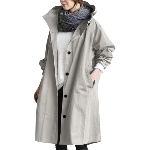 TTFDJG Damenjacken Für Den Übergang Kurzmantel Damen Frühling Jacket Damen Lange Hoodie Zip Sweatjacke Langarmshirt Kapuzenpullover Damen Zip Sweatjacke Wintermantel Damen Strickjacke Damen Fleece von TTFDJG