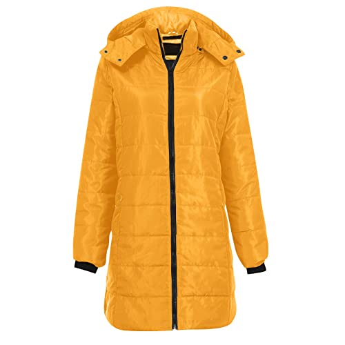 TTFDJG Daunenjacke Damen Winter Wintermantel Steppmantel Steppjacke Übergang Winterjacke XXL Lang Übergangsmantel Herbst Fellmantel Gelb TTFDJG Daunenjacke Damen Winter Wintermantel Steppmantel Steppjacke Übergang Winterjacke XXL Lang Übergangsmantel Herbst Fellmantel Gelb von TTFDJG