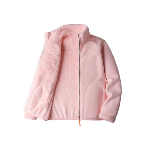 TTFDJG Fleecejacke Damen Ohne Kapuze, Kuscheljacke Damen, Teddy Mantel Damen, Damen Wollmantel Winter, Fleece Jacke Für Damen, Gefütterte Strickjacke Damen, Winterjacke Damen Plüschjacke Rosa L TTFDJG Fleecejacke Damen Ohne Kapuze, Kuscheljacke Damen, Teddy Mantel Damen, Damen Wollmantel Winter, Fleece Jacke Für Damen, Gefütterte Strickjacke Damen, Winterjacke Damen Plüschjacke Rosa L von TTFDJG