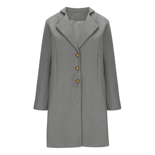 TTFDJG Fleecemantel Damen Lang Übergangsjacke Damen Elegant Midi Mäntel Damen Winter Jackets for Women Wintermantel Damen Elegant Tweed Mantel Damen Jacken Damen Modern Grau 3XL TTFDJG Fleecemantel Damen Lang Übergangsjacke Damen Elegant Midi Mäntel Damen Winter Jackets for Women Wintermantel Damen Elegant Tweed Mantel Damen Jacken Damen Modern Grau 3XL von TTFDJG