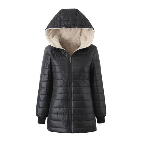 TTFDJG Herbstjacke Damen Wintermantel Lang Jacke mit Teddyfutter Damen Winter Große Größen Jacke Frauen Winterjacke Damen Modern Damen Übergangsjacke Mit Kapuze Damenwintermantel Schwarz Xxl TTFDJG Herbstjacke Damen Wintermantel Lang Jacke mit Teddyfutter Damen Winter Große Größen Jacke Frauen Winterjacke Damen Modern Damen Übergangsjacke Mit Kapuze Damenwintermantel Schwarz Xxl von TTFDJG