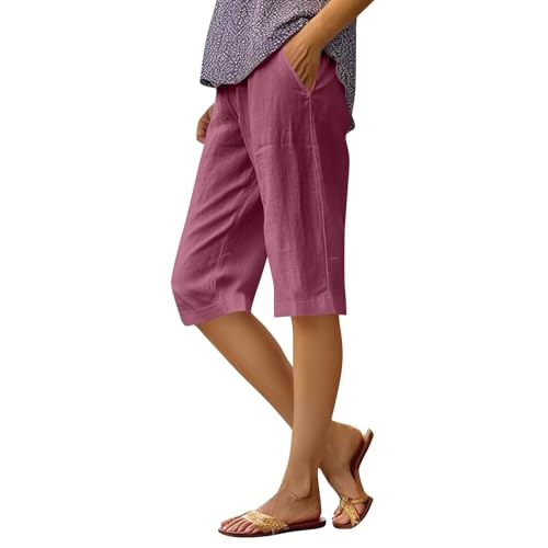TTFDJG Kurze Hose Knielang Damen Hose Damen Leinen Sommerhose Weite Sommerhose Damen Leicht Damen Hosen Kurz Lockere Sommerhose Damen Sommer Hose Locker Freizeithose Damen Weites Bein Rosa L TTFDJG Kurze Hose Knielang Damen Hose Damen Leinen Sommerhose Weite Sommerhose Damen Leicht Damen Hosen Kurz Lockere Sommerhose Damen Sommer Hose Locker Freizeithose Damen Weites Bein Rosa L von TTFDJG