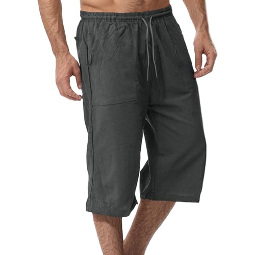 TTFDJG Kurze Hosen Herren 3/4 Sommerhose Leicht Freizeithose Leinen Shorts Sommer Strandhose Dünn Caprihose Baggy Hosen mit Gummizug Herrenhosen Bequem Stretch Schlupfhose Knielang Männer Shorts TTFDJG Kurze Hosen Herren 3/4 Sommerhose Leicht Freizeithose Leinen Shorts Sommer Strandhose Dünn Caprihose Baggy Hosen mit Gummizug Herrenhosen Bequem Stretch Schlupfhose Knielang Männer Shorts von TTFDJG