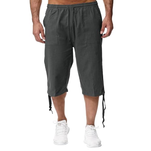 TTFDJG Kurze Hosen Herren 3/4 Sommerhose Leicht Freizeithose Leinen Shorts Sommer Strandhose Dünn Caprihose Baggy Hosen mit Gummizug Herrenhosen Bequem Stretch Schlupfhose Knielang Männer Shorts TTFDJG Kurze Hosen Herren 3/4 Sommerhose Leicht Freizeithose Leinen Shorts Sommer Strandhose Dünn Caprihose Baggy Hosen mit Gummizug Herrenhosen Bequem Stretch Schlupfhose Knielang Männer Shorts von TTFDJG