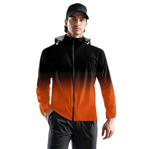 TTFDJG Leichte Jacke Herren Wasserdicht Windbreaker Ultraleichte Regenjacke Atmungsaktiv Fahrradjacke Sommer Windjacke Dünne Sommerjacke Leicht Sport Jacke Männer Kapuzenjacke Farbverlauf TTFDJG Leichte Jacke Herren Wasserdicht Windbreaker Ultraleichte Regenjacke Atmungsaktiv Fahrradjacke Sommer Windjacke Dünne Sommerjacke Leicht Sport Jacke Männer Kapuzenjacke Farbverlauf von TTFDJG