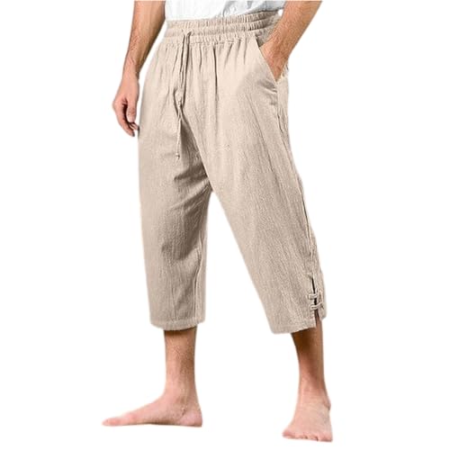 TTFDJG Leinenhose Herren 3/4 Hose Sommer Strandhose Leinen Sommerhose Leicht Freizeithose Stretch Stoffhose Dünn Herrenhosen Bequem Männer Hosen mit Gummizug Schlupfhose Linen Pants Men TTFDJG Leinenhose Herren 3/4 Hose Sommer Strandhose Leinen Sommerhose Leicht Freizeithose Stretch Stoffhose Dünn Herrenhosen Bequem Männer Hosen mit Gummizug Schlupfhose Linen Pants Men von TTFDJG