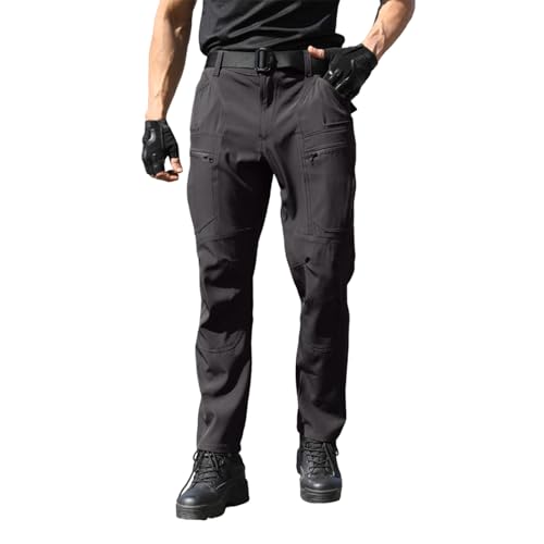TTFDJG Outdoor Hosen für Herren Stretch Cargohose Herren Regular Fit Freizeithose Lang Wanderhose Sommer Softshellhose Männer Sommerhose Leicht Trekkinghose Herrenhosen Bequem Trousers for Men von TTFDJG