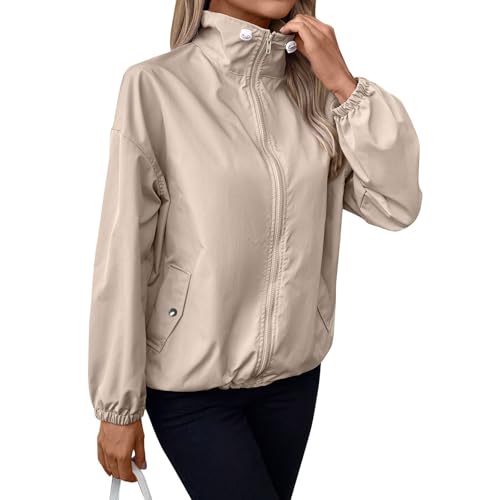 TTFDJG Regenjacke Dünn Wasserdicht Ultraleichte Regenjacke Damen Fahrrad Regenjacke Damen Jacke Übergangsjacke Wanderjacke Damen Jacke Sommer Elegant Wasserdichter Regenmantel Für Damen Beige XXL TTFDJG Regenjacke Dünn Wasserdicht Ultraleichte Regenjacke Damen Fahrrad Regenjacke Damen Jacke Übergangsjacke Wanderjacke Damen Jacke Sommer Elegant Wasserdichter Regenmantel Für Damen Beige XXL von TTFDJG
