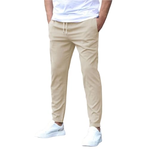 TTFDJG Stretch Hose Herren Sommer Freizeithose Herren Lang Sommerhose Leicht Stoffhose Elegant Herrenhosen Bequem Stretch Männer Hosen mit Gummizug Schlupfhose 7/8 Jogginghose Trousers for Men TTFDJG Stretch Hose Herren Sommer Freizeithose Herren Lang Sommerhose Leicht Stoffhose Elegant Herrenhosen Bequem Stretch Männer Hosen mit Gummizug Schlupfhose 7/8 Jogginghose Trousers for Men von TTFDJG