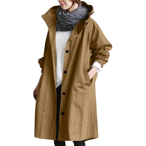 TTFDJG Übergangsjacke Damen Große Größen Damen Frühlingsjacken Strickfleecejacke Damen Lang Sherpa Fleece Jacke Herbstjacke Damen Übergangsjacke Trenchcoat Für Frauen Teddymantel Damen von TTFDJG