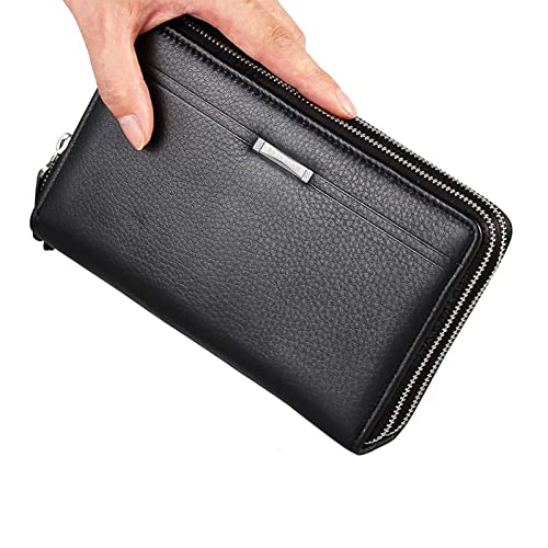 Men Clutch Bag Leather Business Code Lock Wallet Handbag Wrist Bag Anti Theft Zip Around Purse Office Checkbook Handbag Credit Card Cash for Tablet Phone Cash Office Casual Travel,B Men Clutch Bag Leather Business Code Lock Wallet Handbag Wrist Bag Anti Theft Zip Around Purse Office Checkbook Handbag Credit Card Cash for Tablet Phone Cash Office Casual Travel,B von TTFFWW