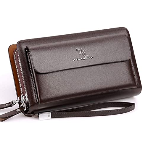 Men Clutch Bag Leather Business Code Lock Wallet Handbag Wrist Bag Anti Theft Zip Around Purse Office Checkbook Handbag Credit Card Cash for Tablet Phone Cash Office Casual Travel,E Men Clutch Bag Leather Business Code Lock Wallet Handbag Wrist Bag Anti Theft Zip Around Purse Office Checkbook Handbag Credit Card Cash for Tablet Phone Cash Office Casual Travel,E von TTFFWW