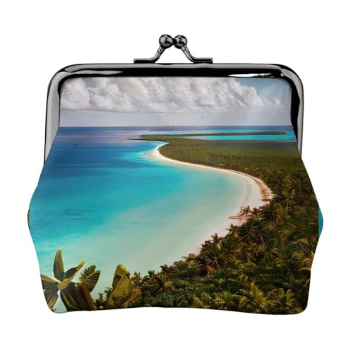 Island of Cuba Printing Minimalist Travel Wallet Small Storage Pouch for Hiking Trips and Outdoor Excursions, Schwarz , Einheitsgröße, Münztasche von TTIGLHOH