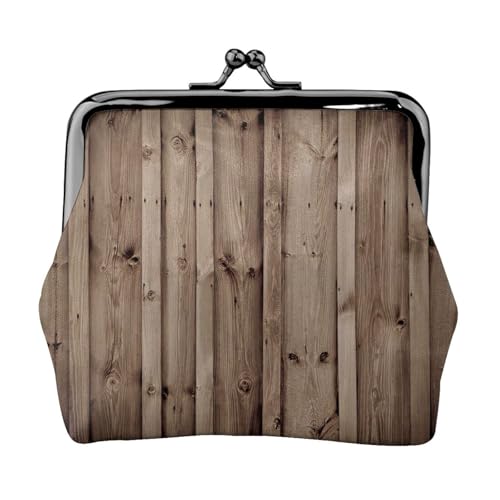 Minimalistische Reisebrieftasche mit Holzmaserung, kleine Aufbewahrungstasche für Wanderausflüge und Ausflüge im Freien, Schwarz , Einheitsgröße, Münztasche von TTIGLHOH