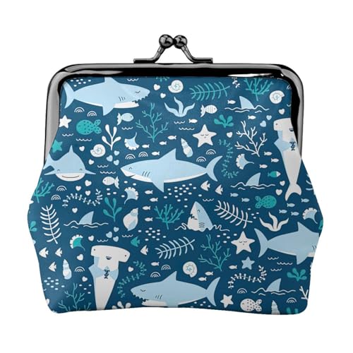 Minimalistische Reisebrieftasche mit niedlichem blauem Fischdruck, kleine Aufbewahrungstasche für Wanderausflüge und Ausflüge im Freien, Schwarz , Einheitsgröße, Münztasche Minimalistische Reisebrieftasche mit niedlichem blauem Fischdruck, kleine Aufbewahrungstasche für Wanderausflüge und Ausflüge im Freien, Schwarz , Einheitsgröße, Münztasche von TTIGLHOH