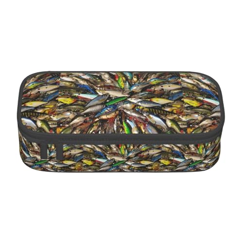 TTIGLHOH Federmäppchen für Angelköder, großes Fassungsvermögen, stilvolle Stifte-Tasche, Organizer für Büro, Uni, Schule, Schwarz , Einheitsgröße, Taschen-Organizer TTIGLHOH Federmäppchen für Angelköder, großes Fassungsvermögen, stilvolle Stifte-Tasche, Organizer für Büro, Uni, Schule, Schwarz , Einheitsgröße, Taschen-Organizer von TTIGLHOH