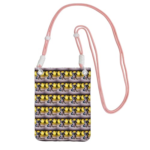 TTIGLHOH Kleine Umhängetasche mit Chihuahua-Motiv, mit Schultergurt, für Reisepass, Smartphone, Geldbörse, rose, Einheitsgröße TTIGLHOH Kleine Umhängetasche mit Chihuahua-Motiv, mit Schultergurt, für Reisepass, Smartphone, Geldbörse, rose, Einheitsgröße von TTIGLHOH