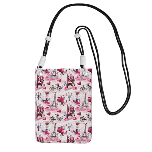 TTIGLHOH Paris Eiffelturm Frankreich Druck Reise Kleine Umhängetasche Handy Geldbörsen mit Schultergurt für Reisepass Smartphone Brieftasche, Schwarz , Einheitsgröße TTIGLHOH Paris Eiffelturm Frankreich Druck Reise Kleine Umhängetasche Handy Geldbörsen mit Schultergurt für Reisepass Smartphone Brieftasche, Schwarz , Einheitsgröße von TTIGLHOH