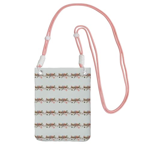 TTIGLHOH Süße Weihnachts-Eulen auf Ast, bedruckt, kleine Umhängetasche, Handy-Tasche mit Schultergurt, für Reisepass, Smartphone, Geldbörse, rose, Einheitsgröße TTIGLHOH Süße Weihnachts-Eulen auf Ast, bedruckt, kleine Umhängetasche, Handy-Tasche mit Schultergurt, für Reisepass, Smartphone, Geldbörse, rose, Einheitsgröße von TTIGLHOH